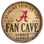 Alabama Wood Sign Round 14" Fan Cave