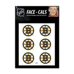 Bruins Face Cals Tattoos 6-Pack