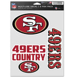 49ers Fan Decal 3-Pack