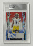 LSU Derek Stingley Jr 2022 Leaf Flash Pre-Production 1/1 Kaleidoscope RWB Autographed Rookie Single Card