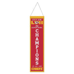Chiefs 8"x32" Wool Banner Super Bowl 57 Champs