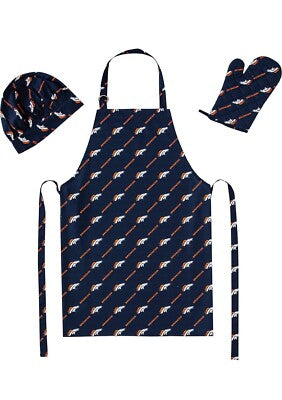Broncos 3-Piece Apron, Oven Mitt & Chef Hat Set