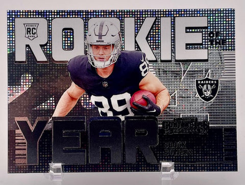 Raiders Brock Bowers 2024 Panini Contenders No.5 Rookie Single Card