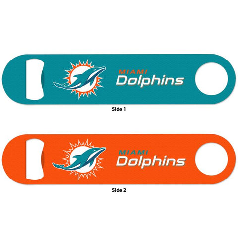 Dolphins Long Neck Bottle Opener Metal 2-Sided
