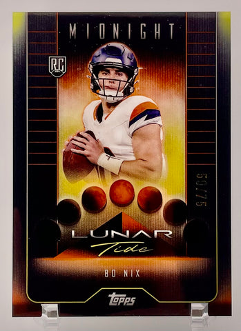 Broncos Bo Nix 2024 Topps Midnight No.LT-3 #59/75 Rookie Single Card