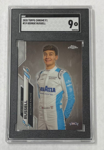 George Russell 2020 Topps Chrome F1 No.19 SGC 9 Rookie Graded Single Card