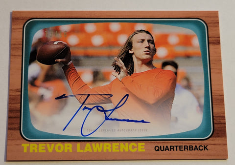 Jaguars Trevor Lawrence 2021 Topps Online Exclusive 13/16 On-Card Autographed Single Card