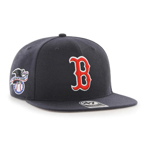 Red Sox Snapback Hat 47' Captain Sure Shot Blue Adjustable