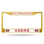 49ers Chrome License Plate Frame Color Gold