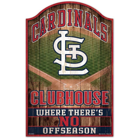 Cardinals Wood Sign 11x17 Clubhouse MLB