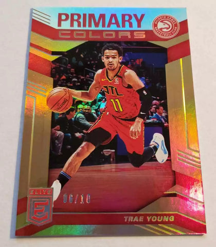 Hawks Trae Young 2019-20 Donruss Elite Basketball #06/10 Primary Colors Single Card