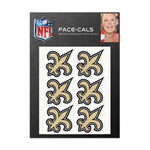 Saints Face Cals Tattoos 6-Pack