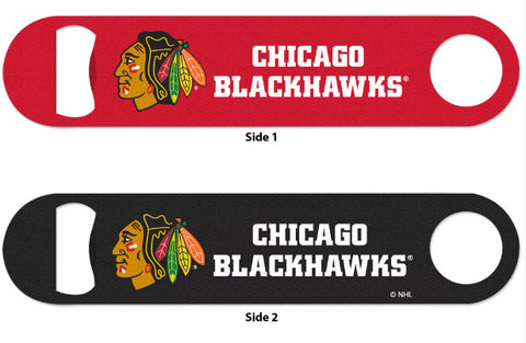 Blackhawks Long Neck Bottle Opener 2-Sided