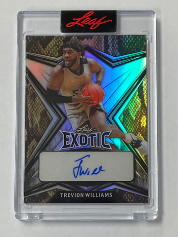 Trevion Williams 2022 Leaf Exotic Basketball No.BA-TW1 2/10 Autographed Rookie Single Card