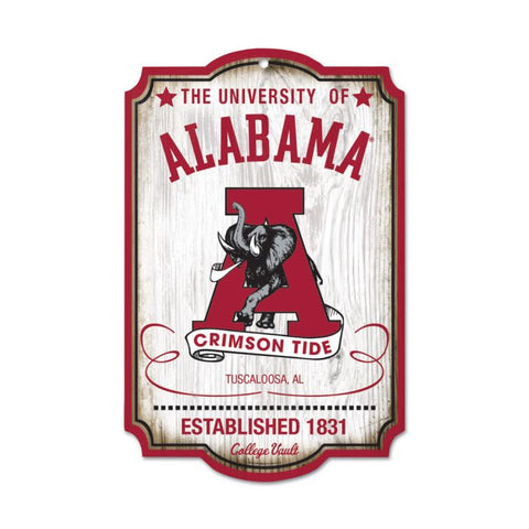 Alabama Wood Sign 11x17 Vault