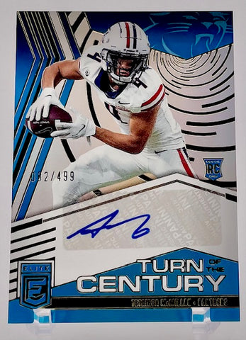 Panthers Tetairoa McMillan 2025 Panini Donruss Elite No.TOC-TMC #082/499 Autographed Rookie Single Card
