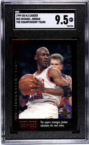 Bulls Michael Jordan 1999 Upper Deck MJ Career No.43 The Championship Years SGC Graded 9.5 Single Card (5237554)