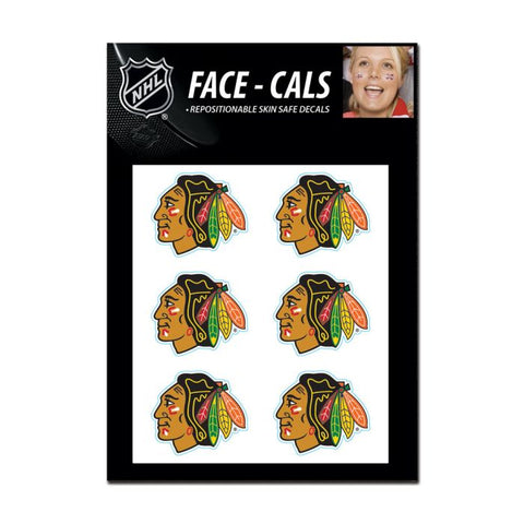 Blackhawks Face Cals Tattoos 6-Pack