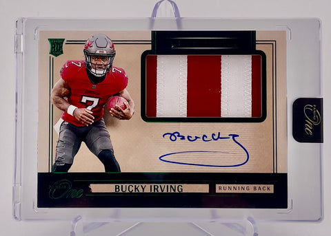 Buccaneers Bucky Irving 2024 Panini One No.20 #41/49 Autographed Relic Rookie Single Card