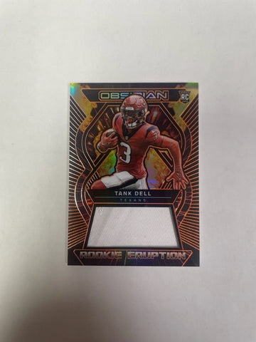 Texans Tank Dell 2023 Panini Obsidian Rookie Eruption No.REM-NTD #39/49 Rookie Relic Single Card