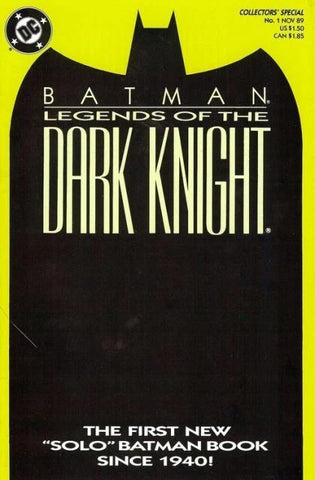 Batman: Legends of the Dark Knight Issue #1 November 1989 Comic Book