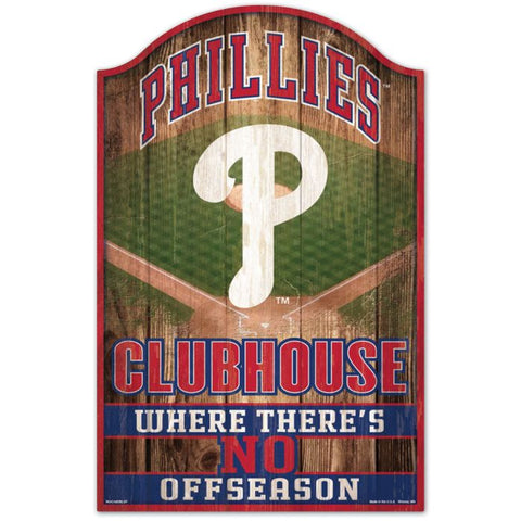 Phillies Wood Sign 11x17 Clubhouse