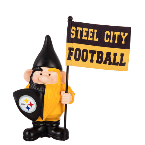 Steelers Team Gnome Holding Flag