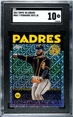 Padres Fernando Tatis Jr 2021 Topps '86 Chrome No.86C-7 SGC Graded 10 Single Card