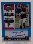 Falcons Bijan Robinson 2023 Panini Contenders Optic No.103 #50/99 Autographed Rookie Single Card