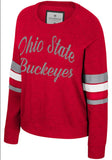 Ohio St Ladies Shirt Long Sleeve Poppy Scoop Neck