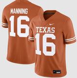 Texas Longhorns Mens Game Jersey Manning16