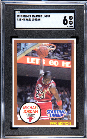 Bulls Michael Jordan 1990 Kenner Starting Lineup "1990 Edition" SGC Graded 6 Single Card