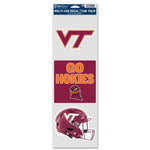 Virginia Tech 3-Pack Fan Decal 3.75 x 12