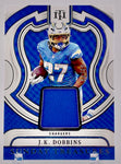 Chargers JK Dobbins 2024 Panini National Treasures No.ST-JDS #68/99 Relic Single Card