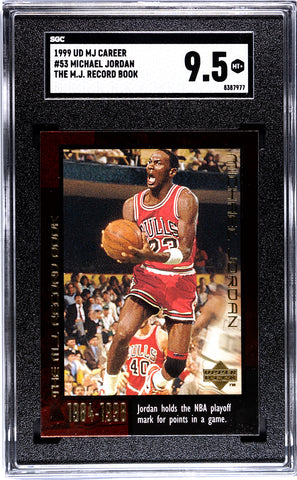 Bulls Michael Jordan 1999 Upper Deck MJ Career No.53 The MJ Record Book SGC Graded 9.5 Single Card (8387977)