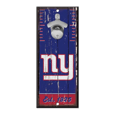 Giants 5x11 Wood Bottle Opener Sign NFL