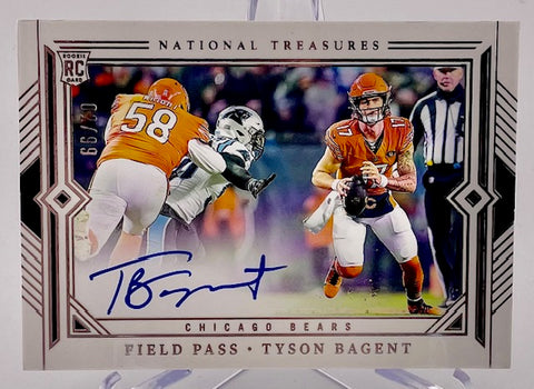 Bears Tyson Bagent 2023 Panini National Treasures No.FP-TB #02/99 Autographed Rookie Single Card