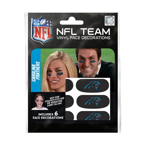 Panthers Vinyl Eye Face Decorations NFL