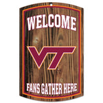 Virginia Tech Wood Sign 11x17 Gather