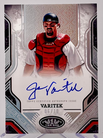 Red Sox Jason Varitek 2025 Topps Tier 1 No.PPA-JV #06/10 Autographed Single Card