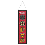 Blackhawks 8"x32" Wool Banner Evolution