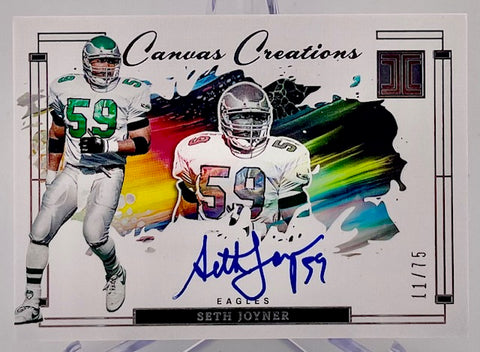 Eagles Seth Joyner 2024 Panini Impeccable No.CC-SJR #11/75 Autographed Single Card