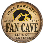 Iowa Wood Sign Round 14" Fan Cave