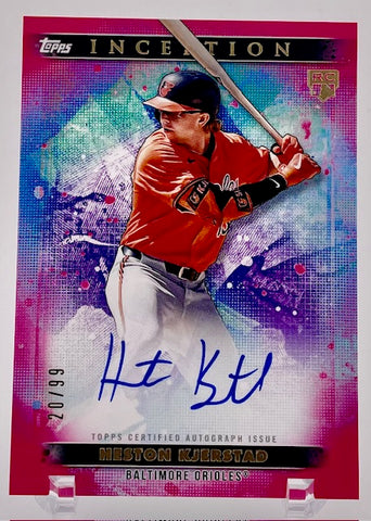 Orioles Heston Kjerstad 2024 Topps Inception No.BRES-HK #20/99 Autographed Rookie Single Card