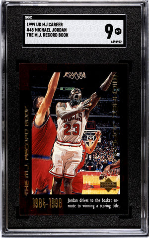 Bulls Michael Jordan 1999 Upper Deck MJ Career No.48 The MJ Record Book SGC Graded 9 Single Card (6594922)