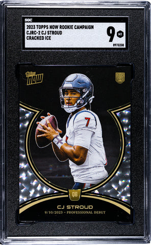 Texans CJ Stroud 2024 Topps Now No.CJRC-2 Cracked Ice Rookie SGC Graded 9 Single Card