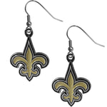 Saints Earrings Dangle Chrome