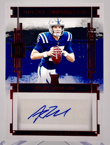 Colts Riley Leonard 2025 Panini Impeccable No.RA-RLD #29/75 Autographed Rookie Single Card