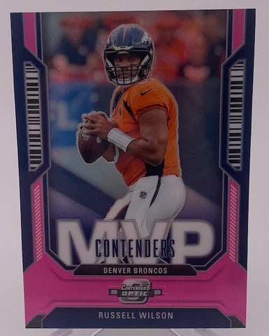 Broncos Russell Wilson 2023 Panini Contenders Optic No.MVP-20 #34/75 Single Card