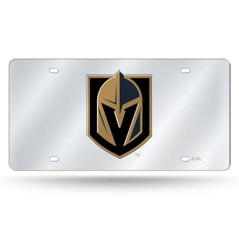 Knights Laser Cut License Plate Tag Silver Logo